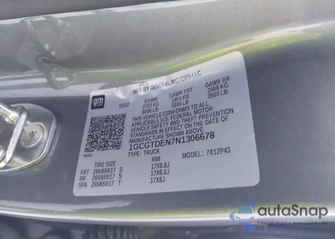 2022 Chevrolet Colorado 4Wd Short Box Z71 from USA, damaged, VIN 1GCGTDEN7N1306678